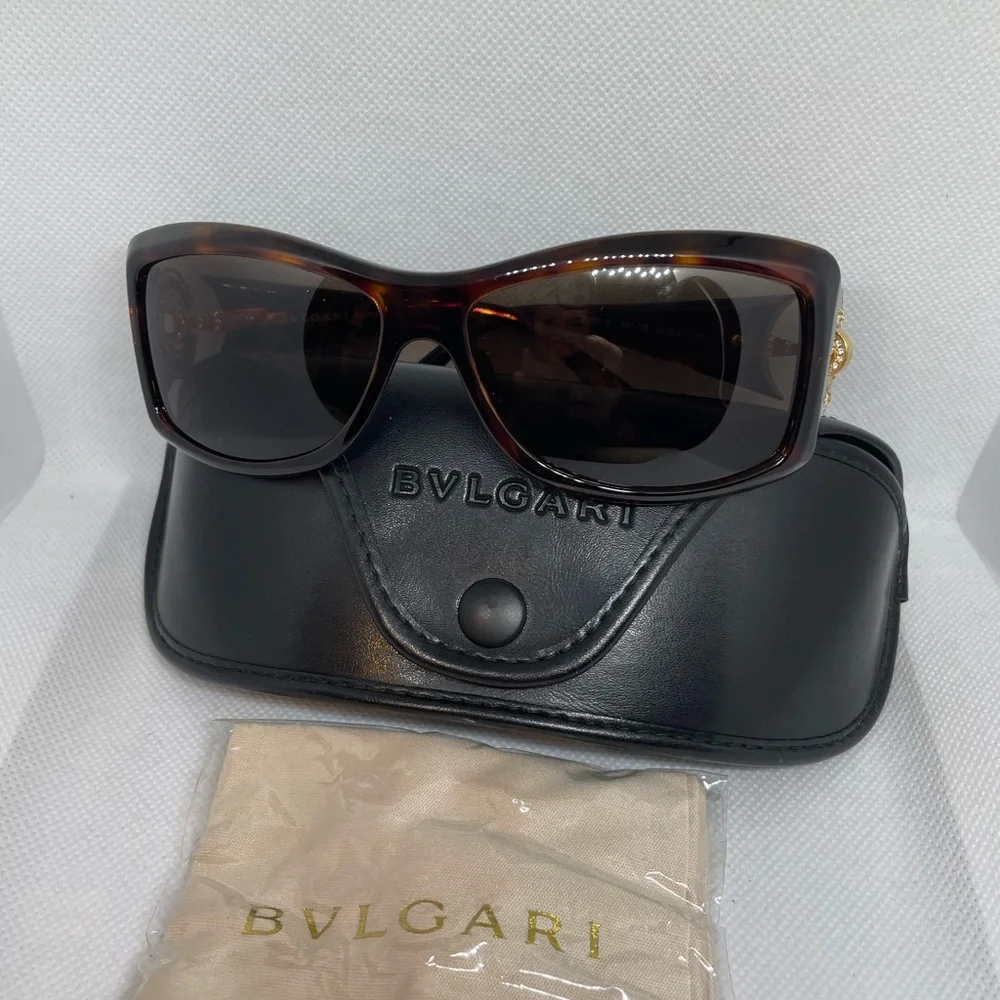 Bulgarian Women’s  Swarovski Crystal Sunglasses 8097-B 851/73 Made In Italy - Picture 2 of 16